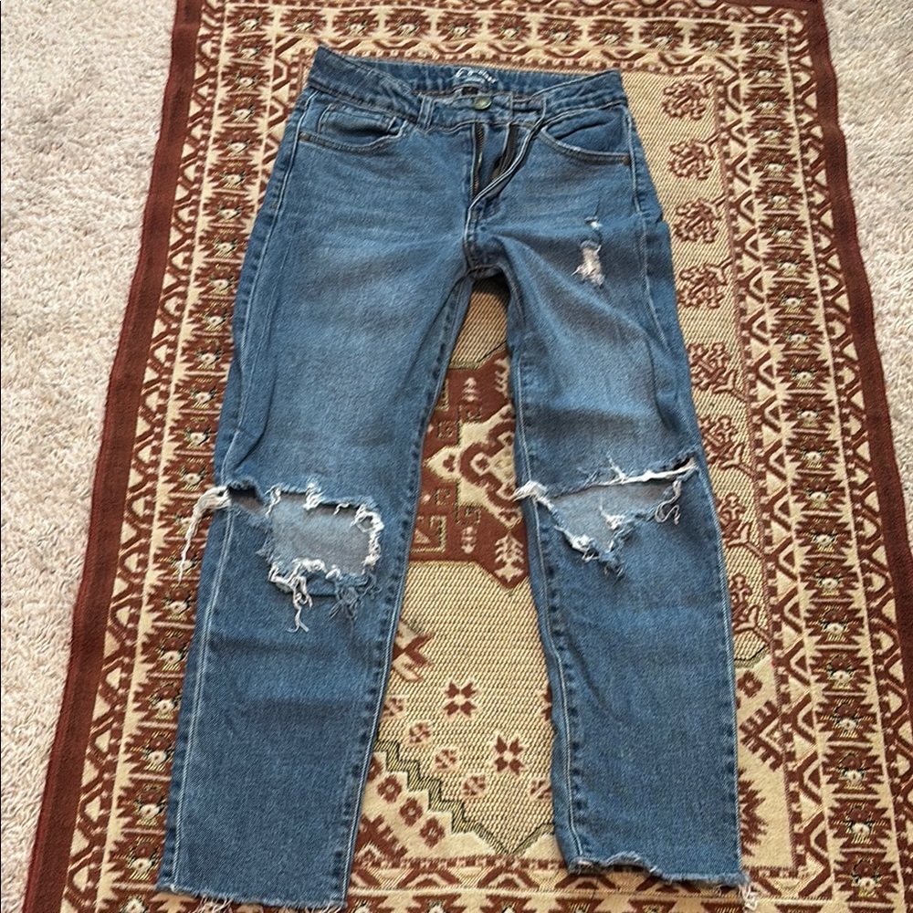 Art Class Girls Distressed Blue Skinny Jeans